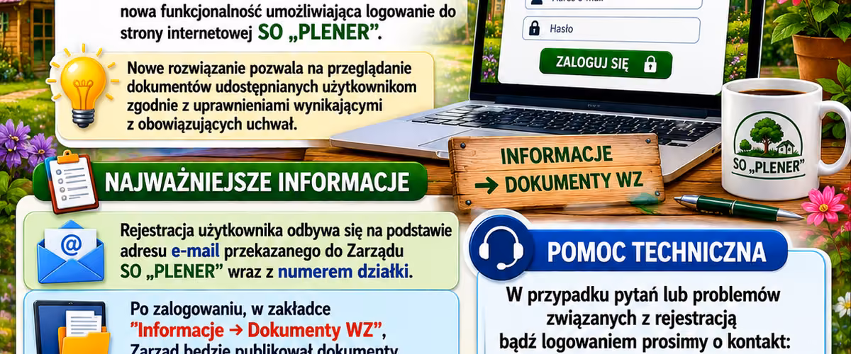Komunikat dla użytkowników SO „PLENER”